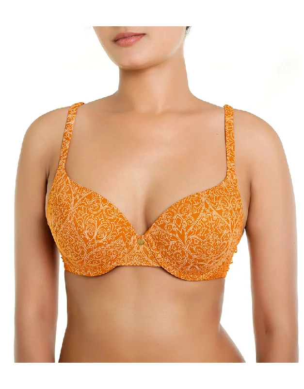 Sports bras for high-impact workouts-ZEN SERIES LEVEL 2 PUSH-UP UNDERWIRED BRA -AUTUMN MAPLE Sports bras for high-impact workouts-ZEN SERIES LEVEL 2 PUSH-UP UNDERWIRED BRA -AUTUMN MAPLE