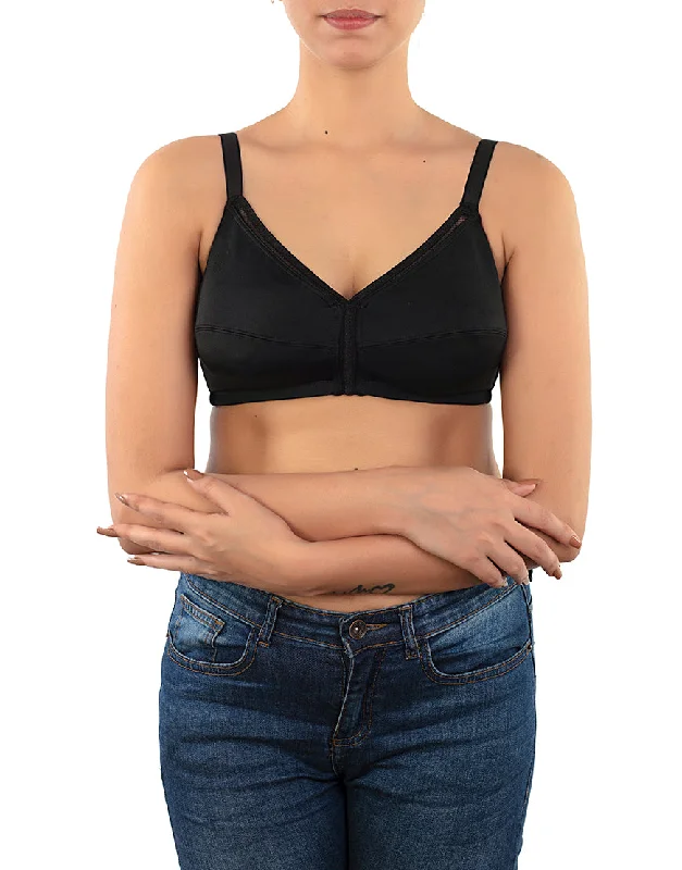 Best bras for women with wide shoulders-LOSHA TRUE CURVE WIREFREE MINIMIZER BRA-ROEBUCK BLACK Best bras for women with wide shoulders-LOSHA TRUE CURVE WIREFREE MINIMIZER BRA-ROEBUCK BLACK