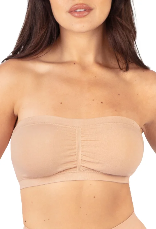 Fashionable lace bras for trendy looks-Cotton-Rich Padded Strapless Bra