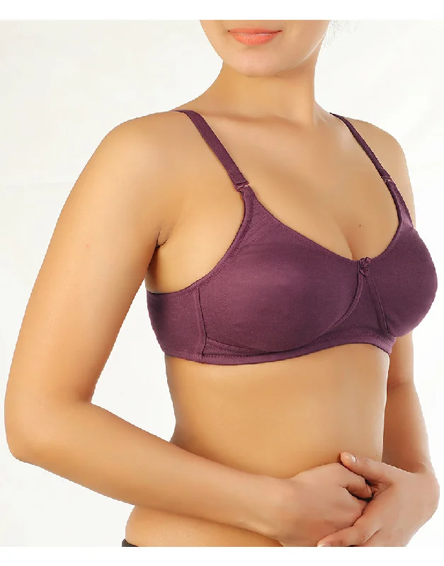 Shapewear bras for slimming effect-CUP SIDE SUPPORT DOUBLE LAYERED MULTIWAY COTTON BRA -GRAPE WINE Shapewear bras for slimming effect-CUP SIDE SUPPORT DOUBLE LAYERED MULTIWAY COTTON BRA -GRAPE WINE