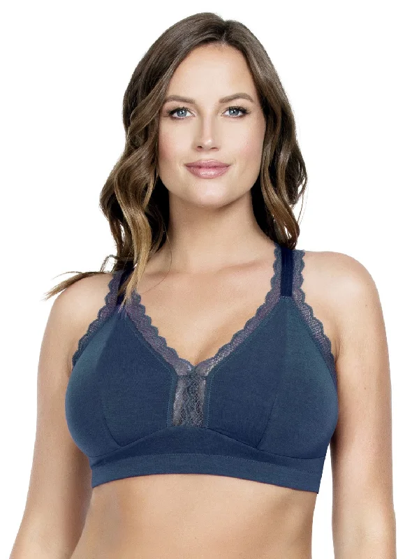 Sports bras with moisture-wicking fabric-Dalis Bralette - Navy - P5641