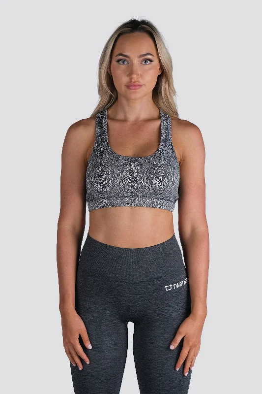 Sports bras for running and marathons-Deluxe Sports Bra - Black