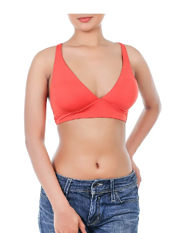 Contour bras for smooth lines-DOUBLE LINED WIRELESS BRALETTE