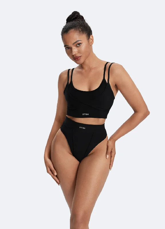 Racerback sports bras for active women-Double-Strap Cotton Bralette