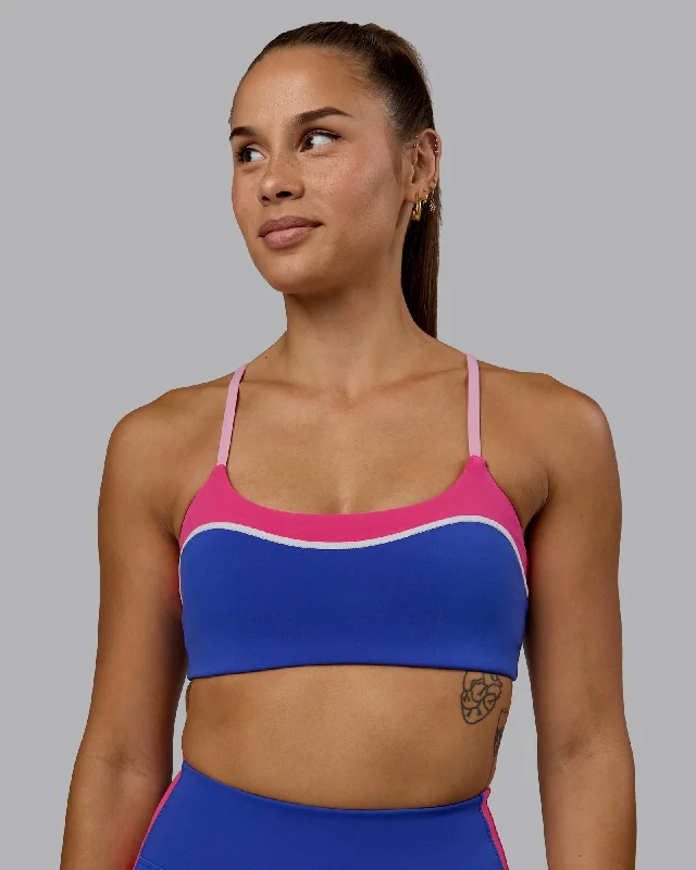 Comfortable sports bras for Pilates-Embrace Sports Bra - Power Cobalt-Fuchsia Pink