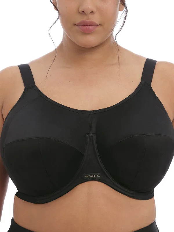 Seamless sports bras for comfort-Energise Sports Bra - Black