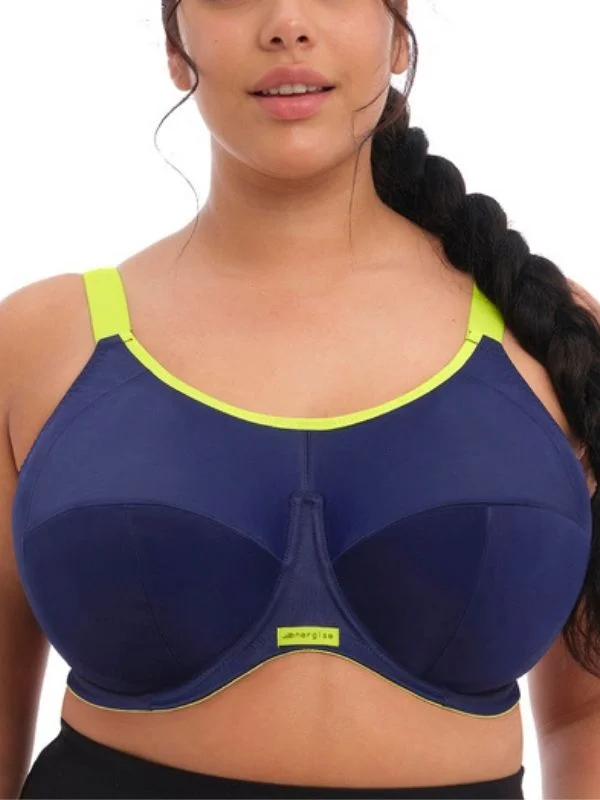 Adjustable sports bras for gym use-Energise Sports Bra - Navy