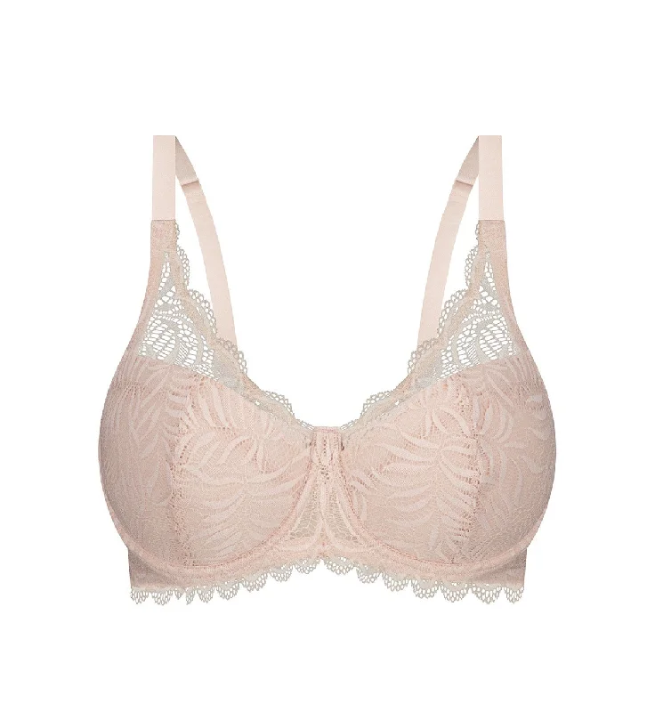 Underwire-free bras for relaxation-ESSENTIAL LACE BALCONETTE PADDED BRA