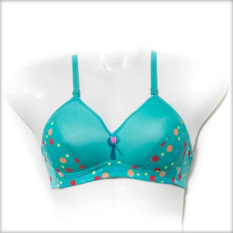 Non wired bras for women who need a comfortable fit for emotional support-Fancy Multi Dotted Single Padded Bra - Ferozi Non wired bras for women who need a comfortable fit for emotional support-Fancy Multi Dotted Single Padded Bra - Ferozi
