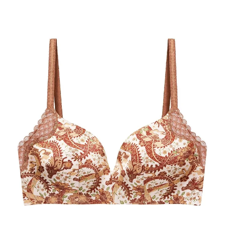 Bras for women with narrow backs-FEIFEI RUAN COLLABORATION WIREFREE BRA