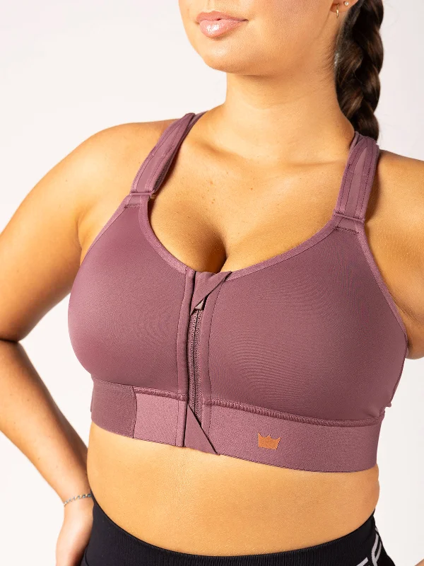 Moisture-wicking sports bras for sweat-Flex Sports Bra™ - Dark Raisin