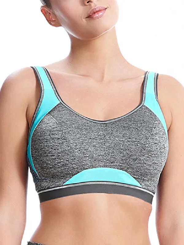 Supportive sports bras for big bust-Epic Moulded Crop Top Sports Bra - Carbon