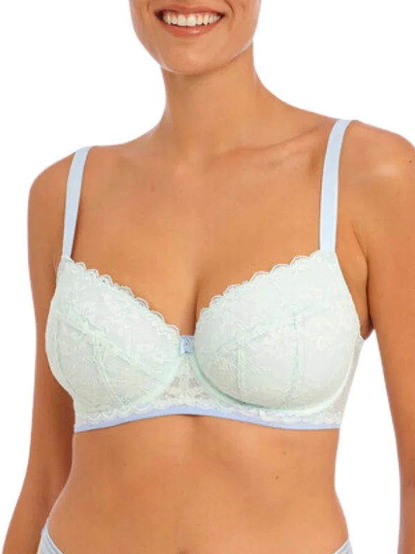 Seamless bras for invisible support-Offbeat Padded Half Cup Bra - Purewater