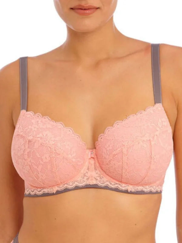 Adjustable fit bras for every body-Offbeat Padded Half Cup Bra - Rosehip