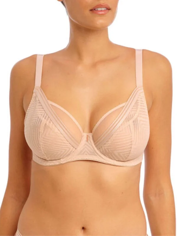 Wireless bras for comfort all day-Tailored High Apex Plunge Bra - Natural Beige