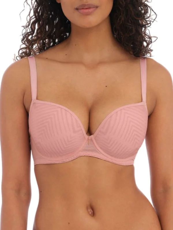 Best bras for uneven breasts-Tailored Plunge T-Shirt Bra - Ash Rose