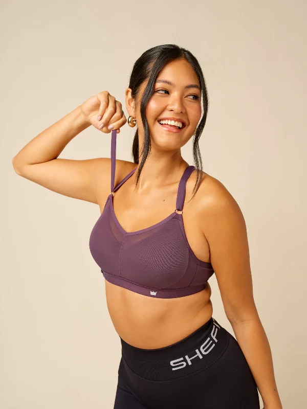 Sports bras with breathable fabric-Full Coverage Bra - Dark Raisin