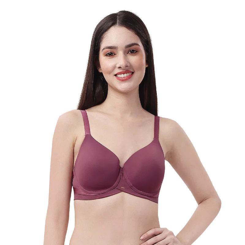 Women's bras for sensitive nipples-Full Coverage Padded Wired T-shirt Bra with Mesh Detailing CB-131 Women's bras for sensitive nipples-Full Coverage Padded Wired T-shirt Bra with Mesh Detailing CB-131