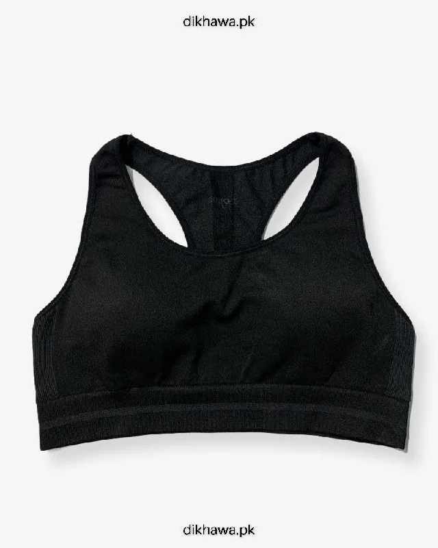 Wireless bras with removable pads-Girls, Women Sports Non Padded Bra   Ladies Jogging Bra Imported Stocklot Branded Sports Bra