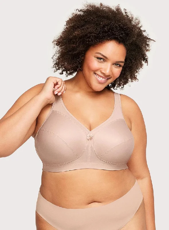 Full-coverage sports bras for workouts-Glamorise: Magic Lift Active Support Bra Cafe