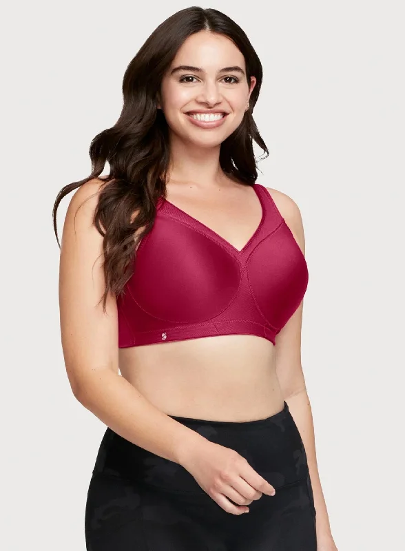 Best breathable sports bras for runners-Glamorise: Magic Lift Full Figure Sports Bra Ruby Red