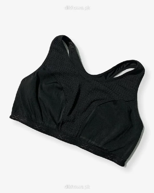 Non wired bras for pregnancy-Impact Non Padded Sports Bra  Ladies Jogging Bra Imported Stocklot Branded Sports Bra