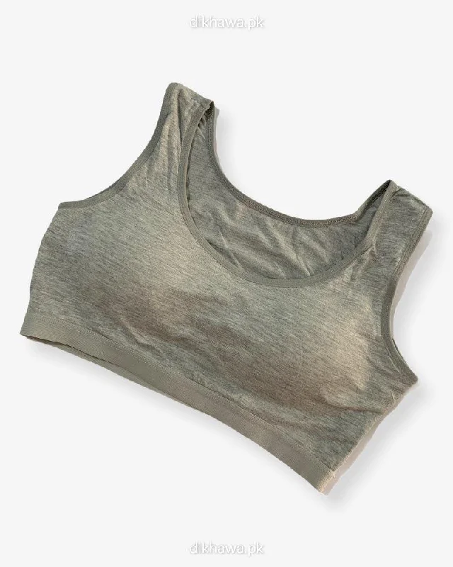 Soft cup bras for women who value comfort during reprioritizing living routines-Impact Padded Sports Bra With Mesh PanelsLadies Jogging Bra Imported Stocklot Branded Sports Bra
