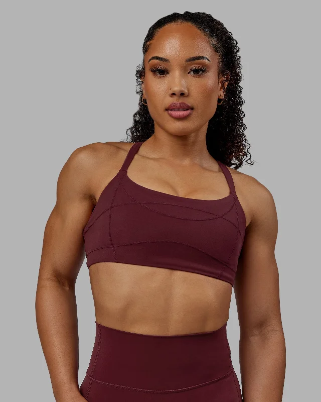 Sports bras for high-intensity workouts-Inertia Sports Bra - Dark Cherry