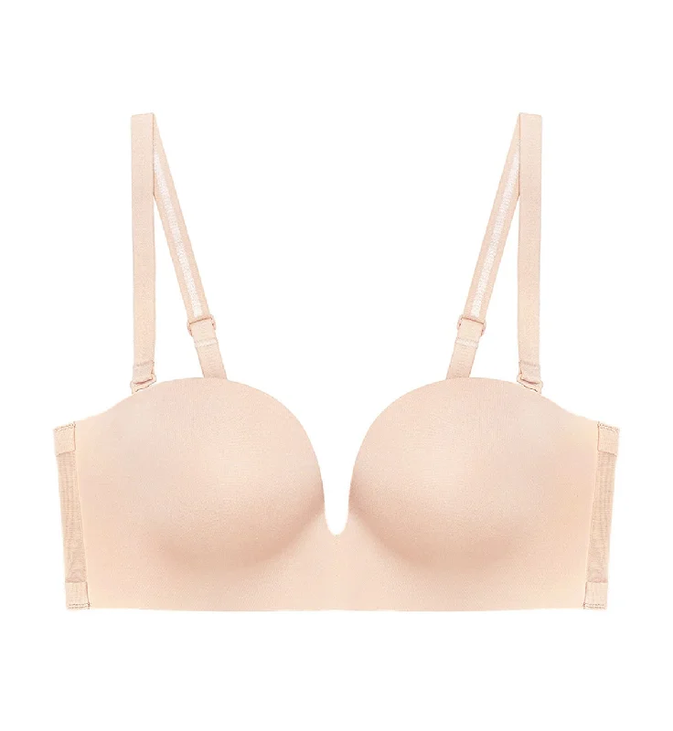 Women's bras with thick straps for support-INVISIBLE INSIDE-OUT STRAPLESS BRA