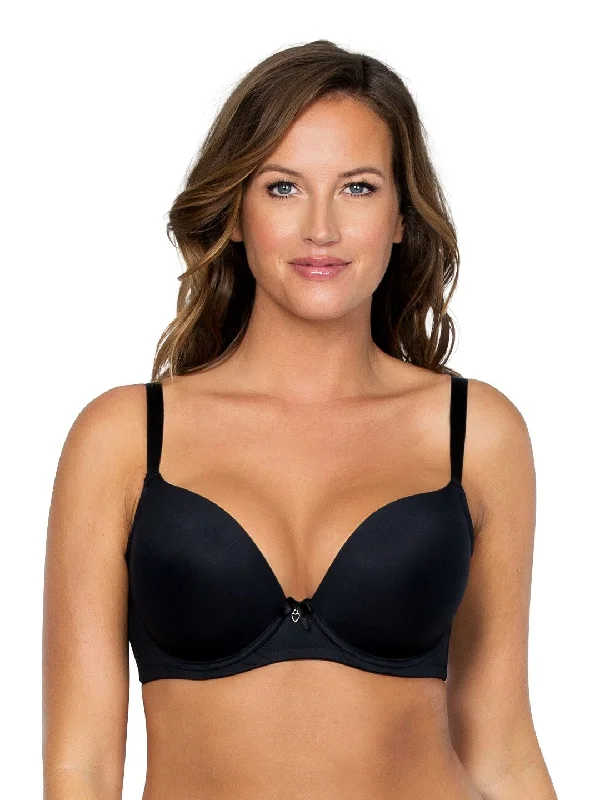 Adjustable fit bras for every body-Jeanie Plunge Molded Bra - Black - 4801