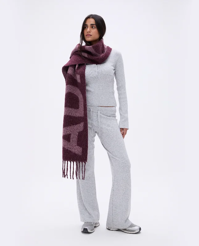 Sports bras for women with large bust-Knit Scarf - Dark Cherry