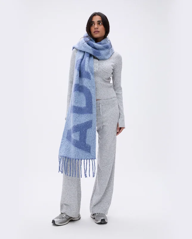 Comfortable padded sports bras for gym-Knit Scarf - Blue