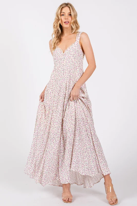 Nursing bras with a focus on comfort during long drives and road trips with a baby during breastfeeding-Lavender Floral Button Down Maxi Dress Nursing bras with a focus on comfort during long drives and road trips with a baby during breastfeeding-Lavender Floral Button Down Maxi Dress