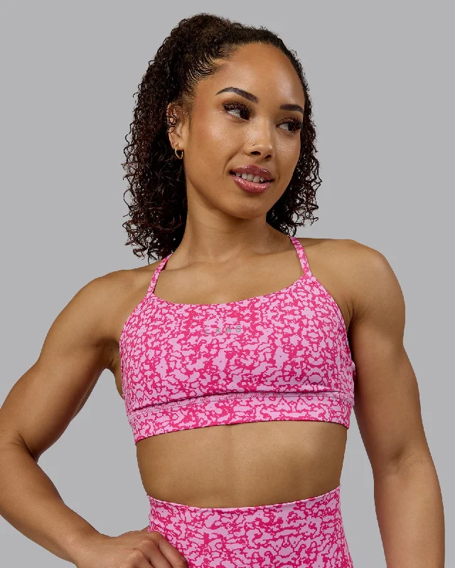 Sports bras for cycling and biking-Lift Sports Bra - Patina-Ultra Pink