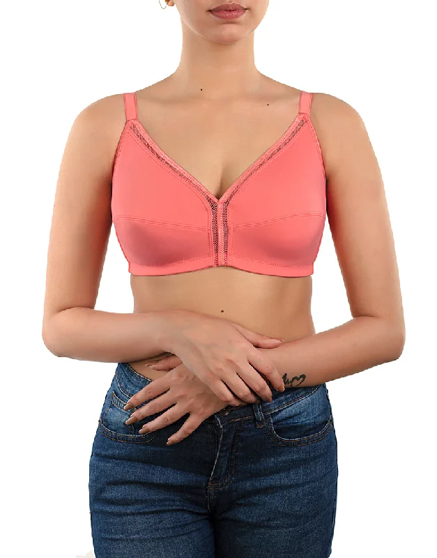 Adjustable bras for a perfect fit-LOSHA TRUE CURVE WIRE-FREE MINIMIZER BRA-GEORGIA PEACH Adjustable bras for a perfect fit-LOSHA TRUE CURVE WIRE-FREE MINIMIZER BRA-GEORGIA PEACH