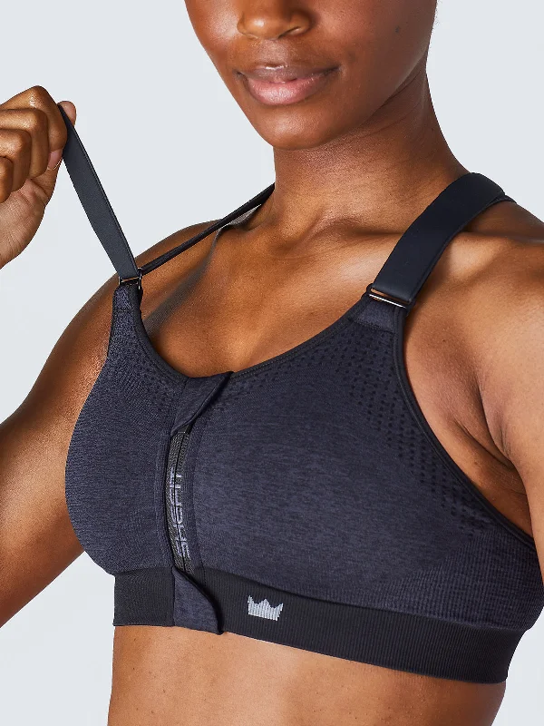 Best sports bras for smaller busts-Low Impact Sports Bra - Heathered Indigo