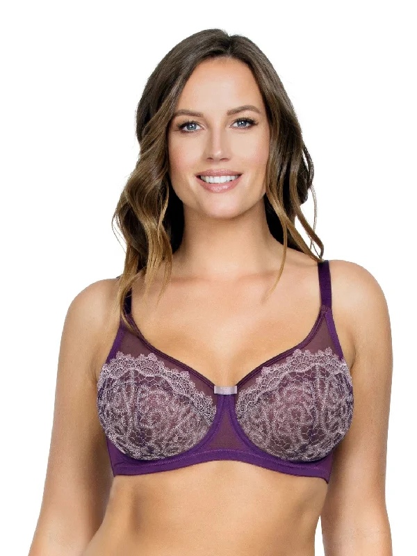 Underwire bras for structured shape-Lulu Underwire Bra - Grape - P5612