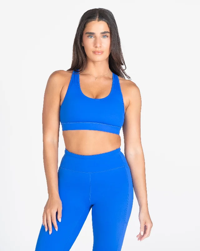 Affordable sports bras for women-Lux Sarah Sports Bra - Cobalt