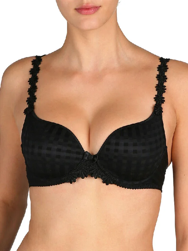Nursing bras for easy breastfeeding-Avero Padded Heartshape Bra - Black