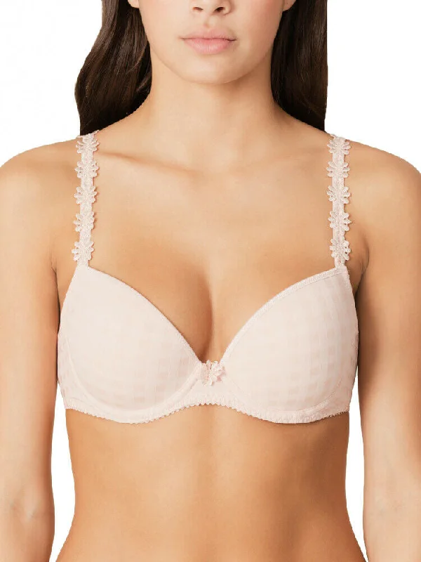 Women's bras for support and comfort-Avero Padded Plunge Bra - Pearly Pink