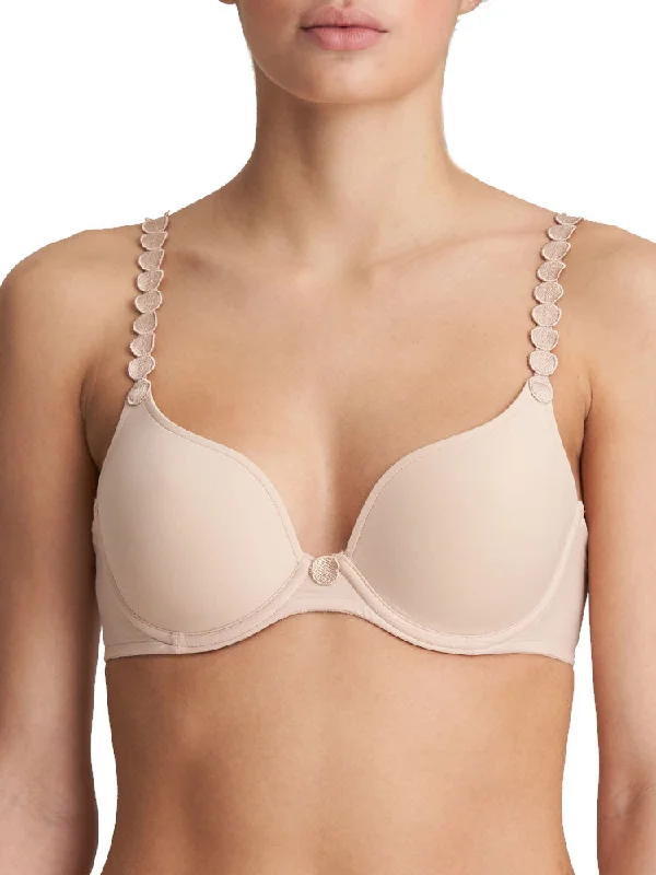 Full coverage bras for plus-size women-Tom Padded Heartshape Bra - Caffé Latte