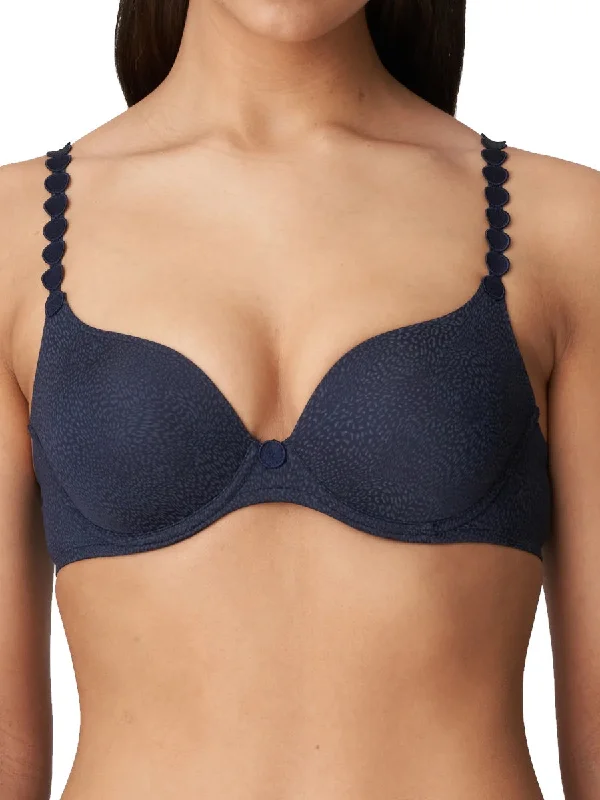 Eco-friendly bras for sustainable fashion-Tom Padded Heartshape Bra - Majestic Blue