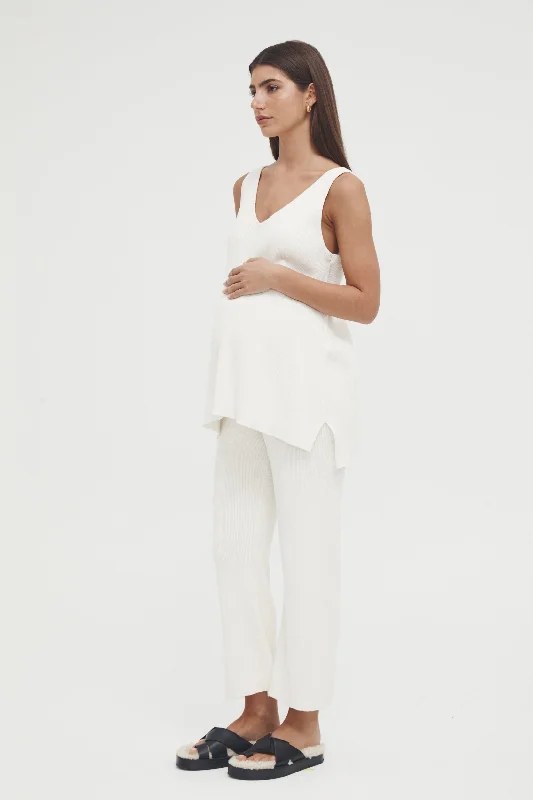 Nursing bras suitable for women with larger breasts and extra support-Knit Pant (Off White)