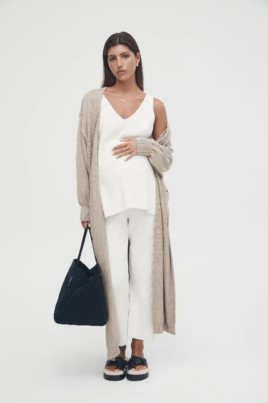 Maternity bras designed for women with sensitive breasts during pregnancy-Knit Tank (Off White)