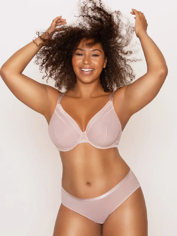 Women's bras for all body types-Maya Unlined Wire Bra - Shadow Gray - P5752