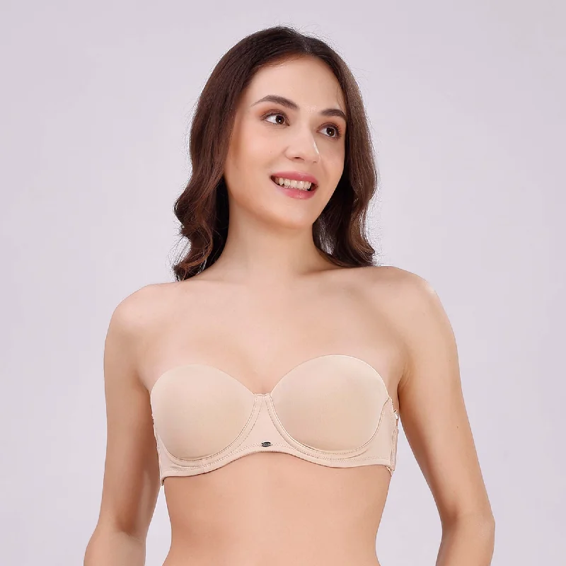 Longline bras for extra support-Medium Coverage Padded Underwired Multiway Transparent Back Bra FB-541 Longline bras for extra support-Medium Coverage Padded Underwired Multiway Transparent Back Bra FB-541