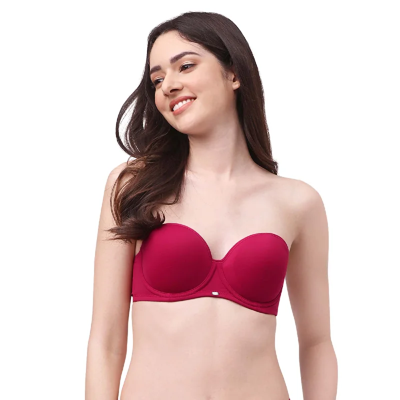 Shapewear bras for a sleek silhouette-Medium Coverage Padded Wired Multiway Strapless Bra with Detachable Straps-FB-508A Shapewear bras for a sleek silhouette-Medium Coverage Padded Wired Multiway Strapless Bra with Detachable Straps-FB-508A