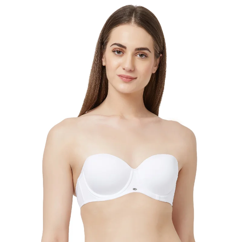 Plus-size bras for comfort and support-Medium Coverage Padded Wired Multiway Strapless Bra with Detachable Straps-FB-508A Plus-size bras for comfort and support-Medium Coverage Padded Wired Multiway Strapless Bra with Detachable Straps-FB-508A