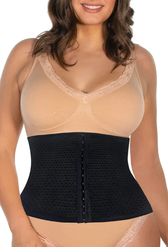 Best sports bras for heavy bust-Elastic Mesh Waist Trainer