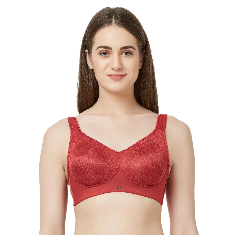 Non wired bras for women who prefer a comfortable fit for selfless living practices-Minimizer Full Coverage Non Wired Bra- CB-325 Non wired bras for women who prefer a comfortable fit for selfless living practices-Minimizer Full Coverage Non Wired Bra- CB-325